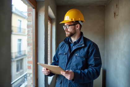 Inspecteur bâtiment en inspection d'isolation intérieure